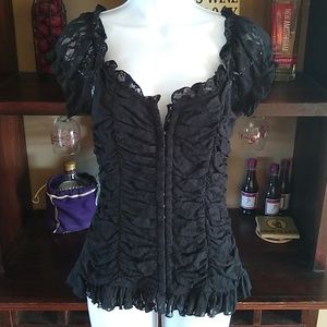 Black lace top